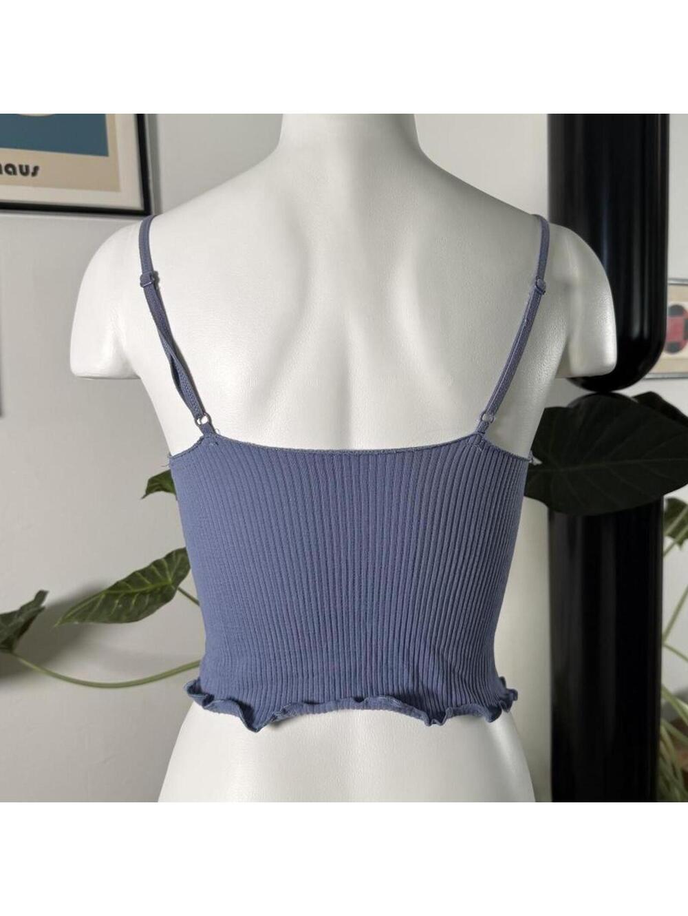 Out From Under Women's Blue Crop-top - Picture 2 of 3